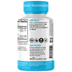 Product packaging design showing RALA and Biotin