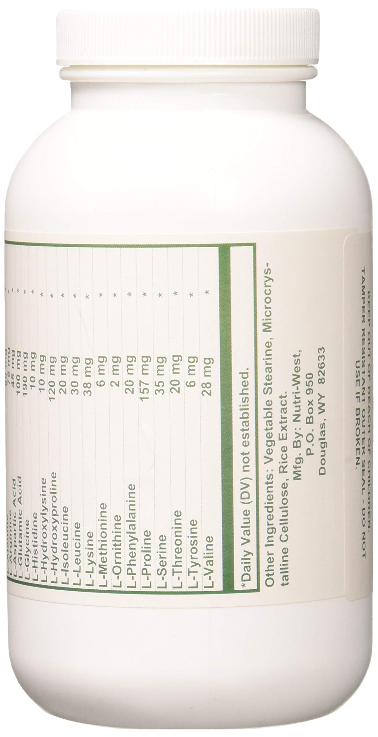 Nutri-West Amino All 240 Tablets bottle side