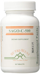 Nutri-West Sago-C-500 90 Tablets bottle front view