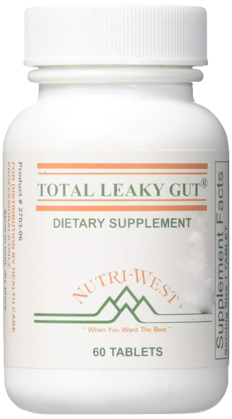 Nutri-West Total Leaky Gut 60 Tablets bottle front