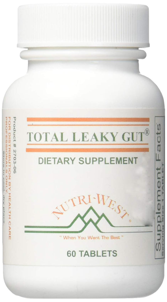 Nutri-West Total Leaky Gut 60 Tablets bottle front