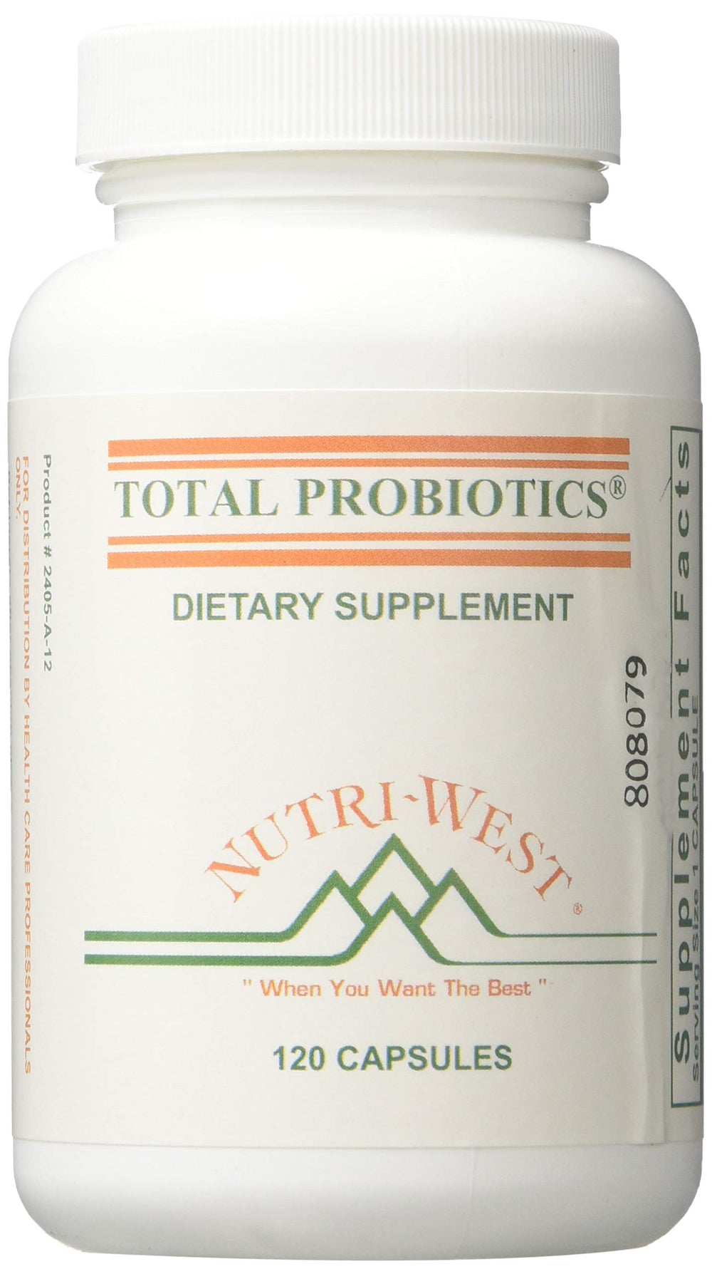 Nutri-West Total PROBIOTICS 120 bottle front view