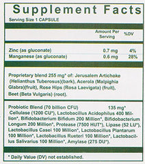 Supplement facts panel of Nutri-West Total Probiotics