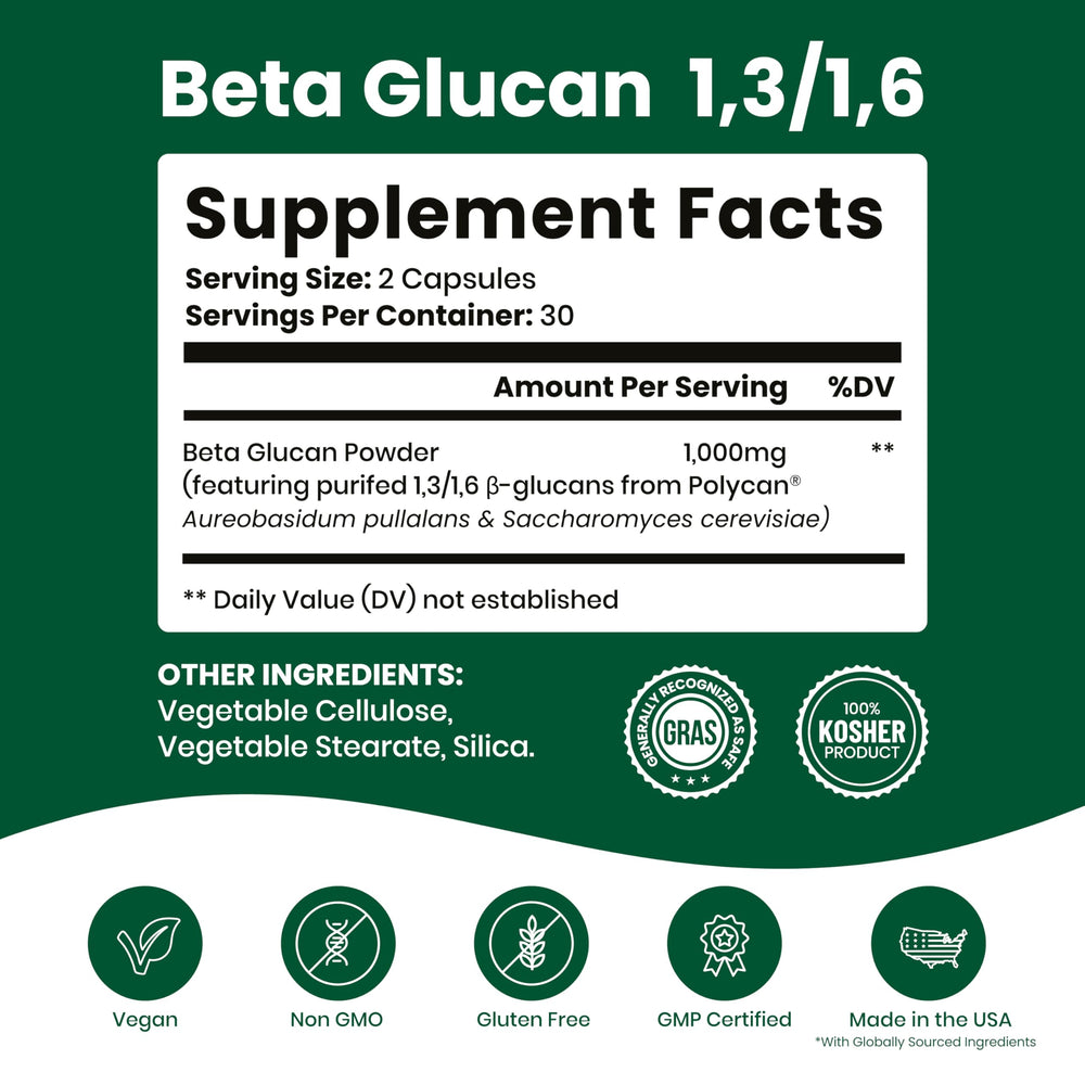Daily wellness support with natural beta glucan ingredients