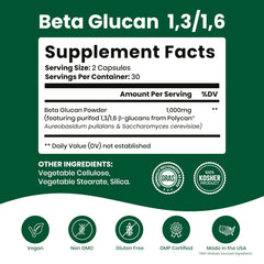 Daily wellness support with natural beta glucan ingredients