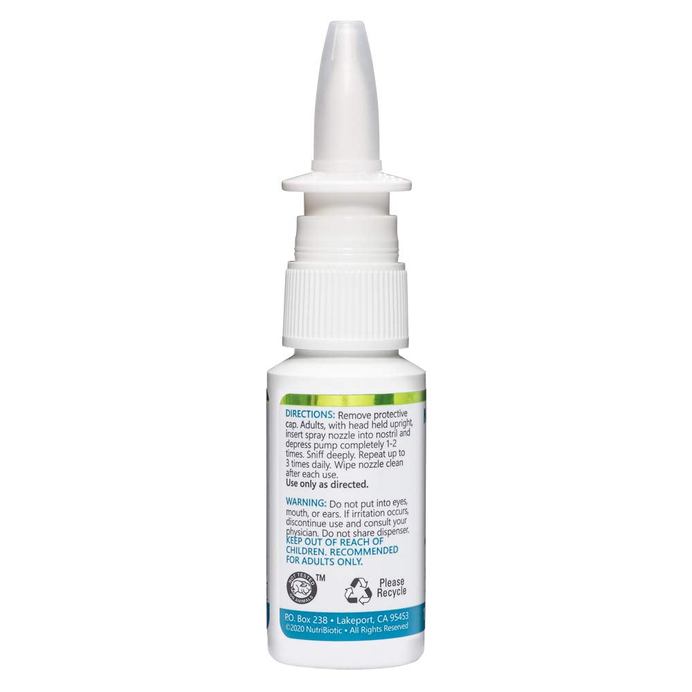 NutriBiotic nasal spray xylitol graphic—xylitol moisturizes and helps flush irritants.