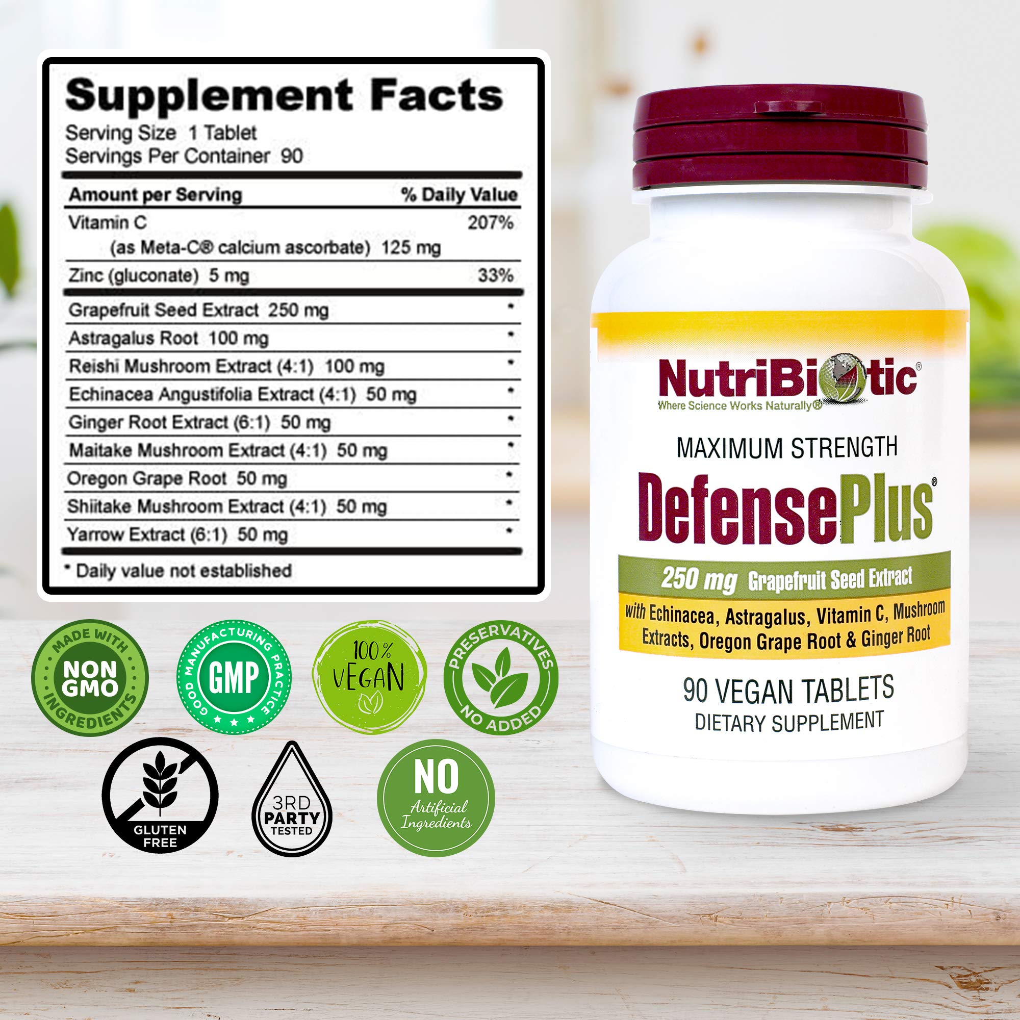 Vegan and gluten-free supplement label