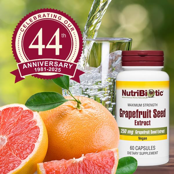 Grapefruit Seed Extract capsules pouring from bottle