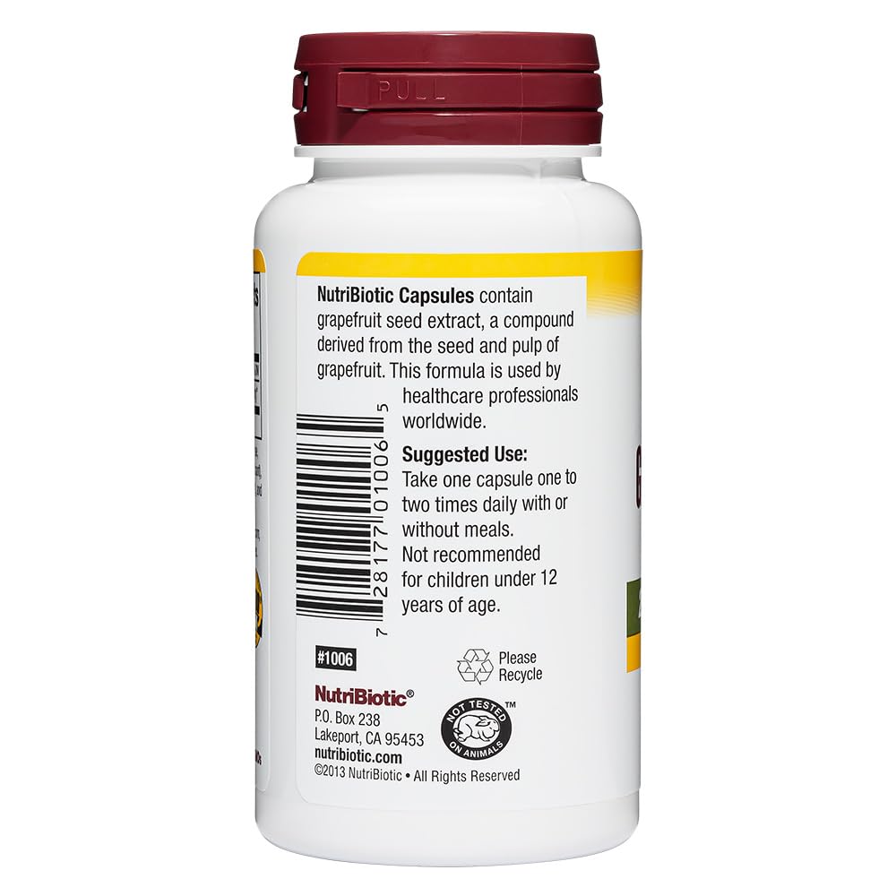 Ingredients panel of Grapefruit Seed Extract capsules