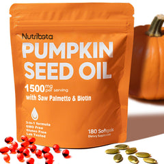 Nutribota Pumpkin Seed Oil Softgel bottle - 180 count