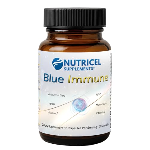 Nutricel Methylene Blue capsules bottle back label