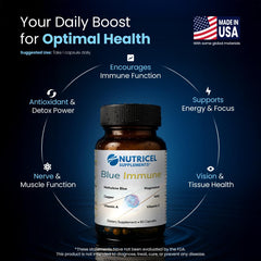 Supplement facts showing 6 mg Methylene Blue per capsule
