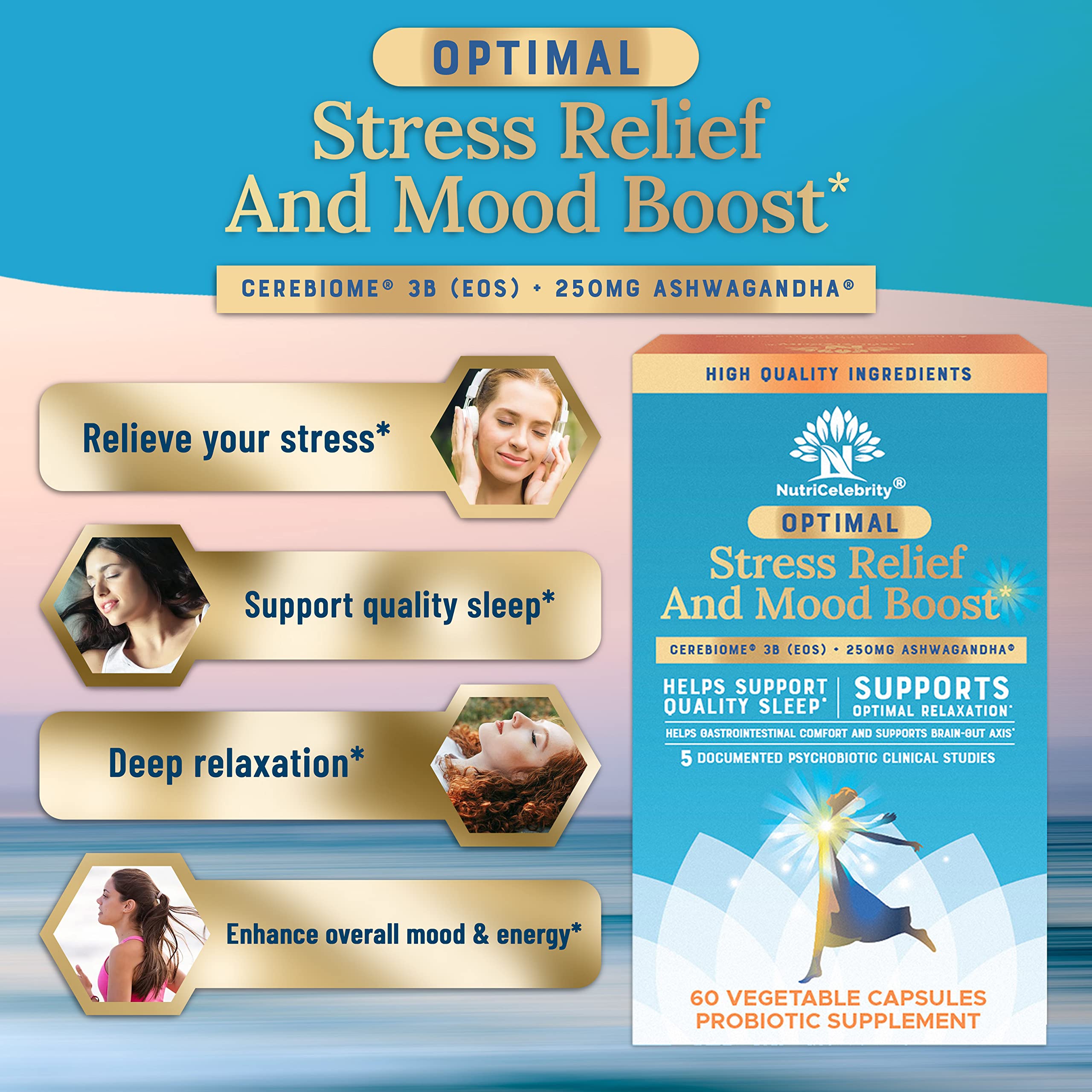 Ashwagandha root and KSM-66 powder for stress support
