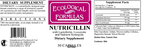 Nutricillin 50 caps packaging front