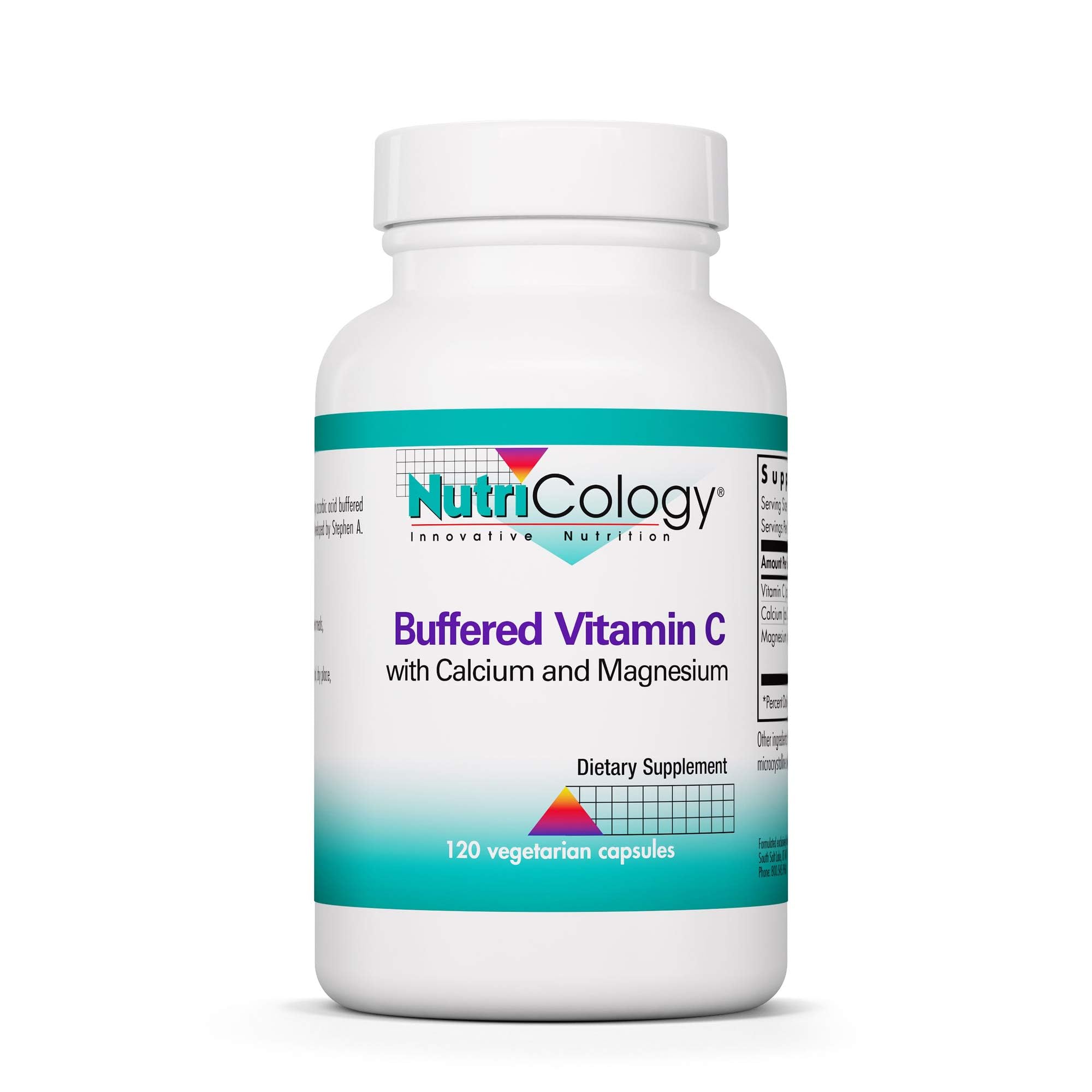 Nutricology Buffered Vitamin C bottle with 120 capsules
