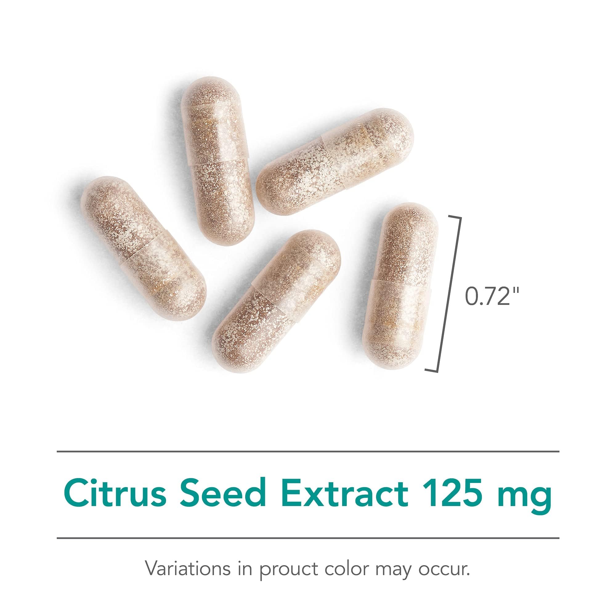 Dosage guide showing suggested use for capsules