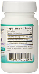 Close-up of DHEA 10 mg sustained release tablets