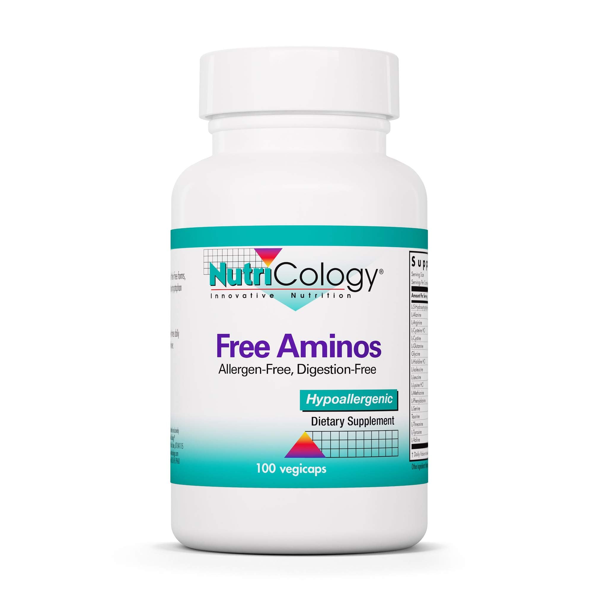 Nutricology Free Aminos Supplement bottle and label