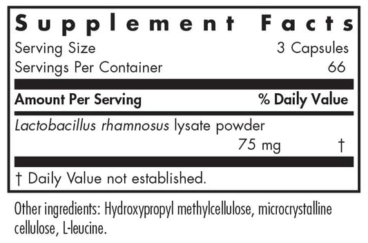 Nutricology ImmunoBiotic Pro bottle - back label