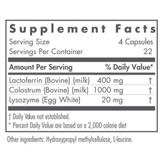 Close-up of Lactoferrin with Colostrum capsules
