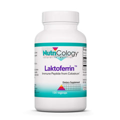 Nutricology Laktoferrin 350 mg bottle on white background