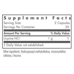 Free form L-Lysine 500mg amino acid capsules image