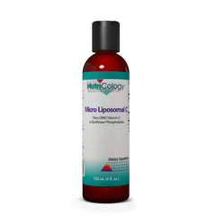 Bottle label of Nutricology Micro Liposomal C 1000mg Liquid Vitamin C