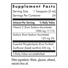 Front view of Nutricology Micro Liposomal C 1000mg bottle with liquid vitamin C