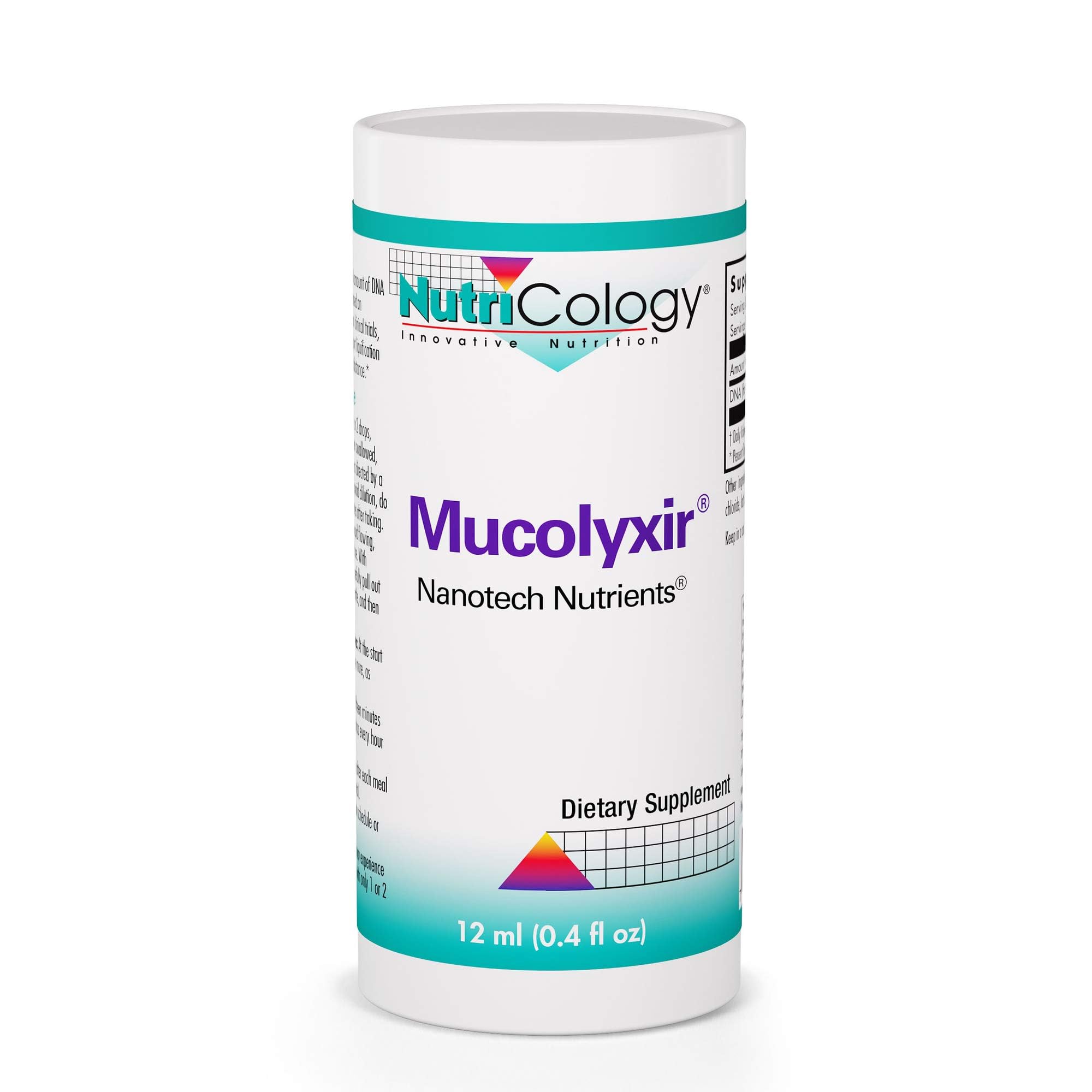 Nutricology Mucolyxir liquid drops bottle with 0.4 Fl Oz