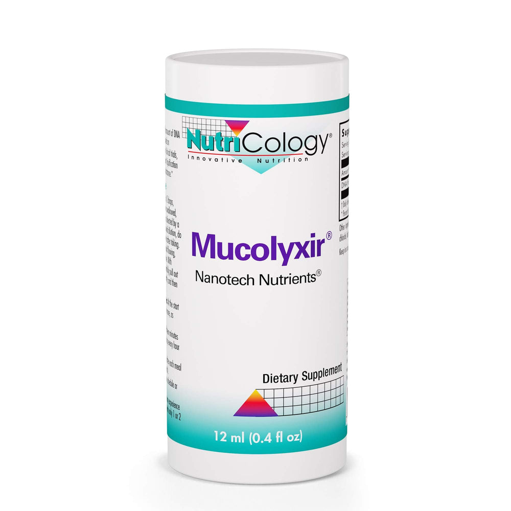 Nutricology Mucolyxir liquid drops bottle with 0.4 Fl Oz