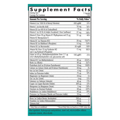 Back view of Nutricology Multi-Vi-Min bottle with supplement facts