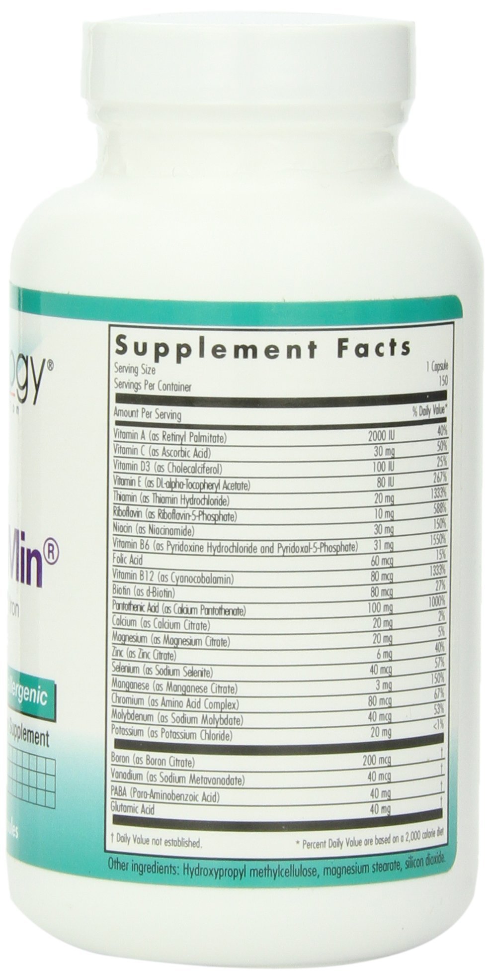 Quatrefolic folate and iodine ingredients in Multi-Vi-Min