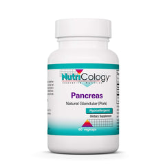 Nutricology Pancreas Pork 425mg supplement bottle front view