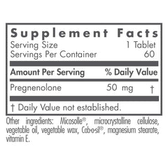 Close-up of Pregnenolone 50mg tablets