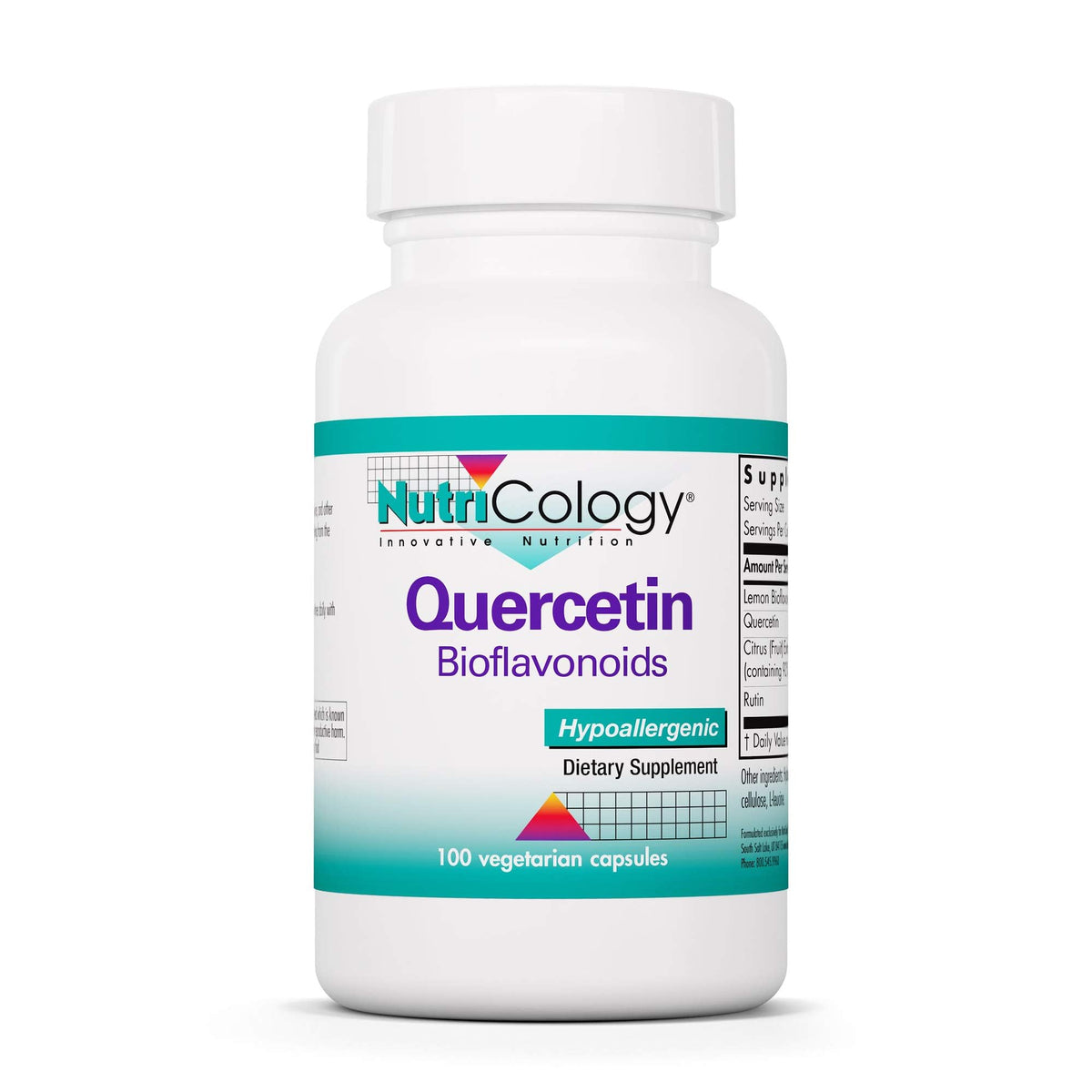 Nutricology Quercetin Bioflavonoids Lemon Bioflavonoid Complex bottle label