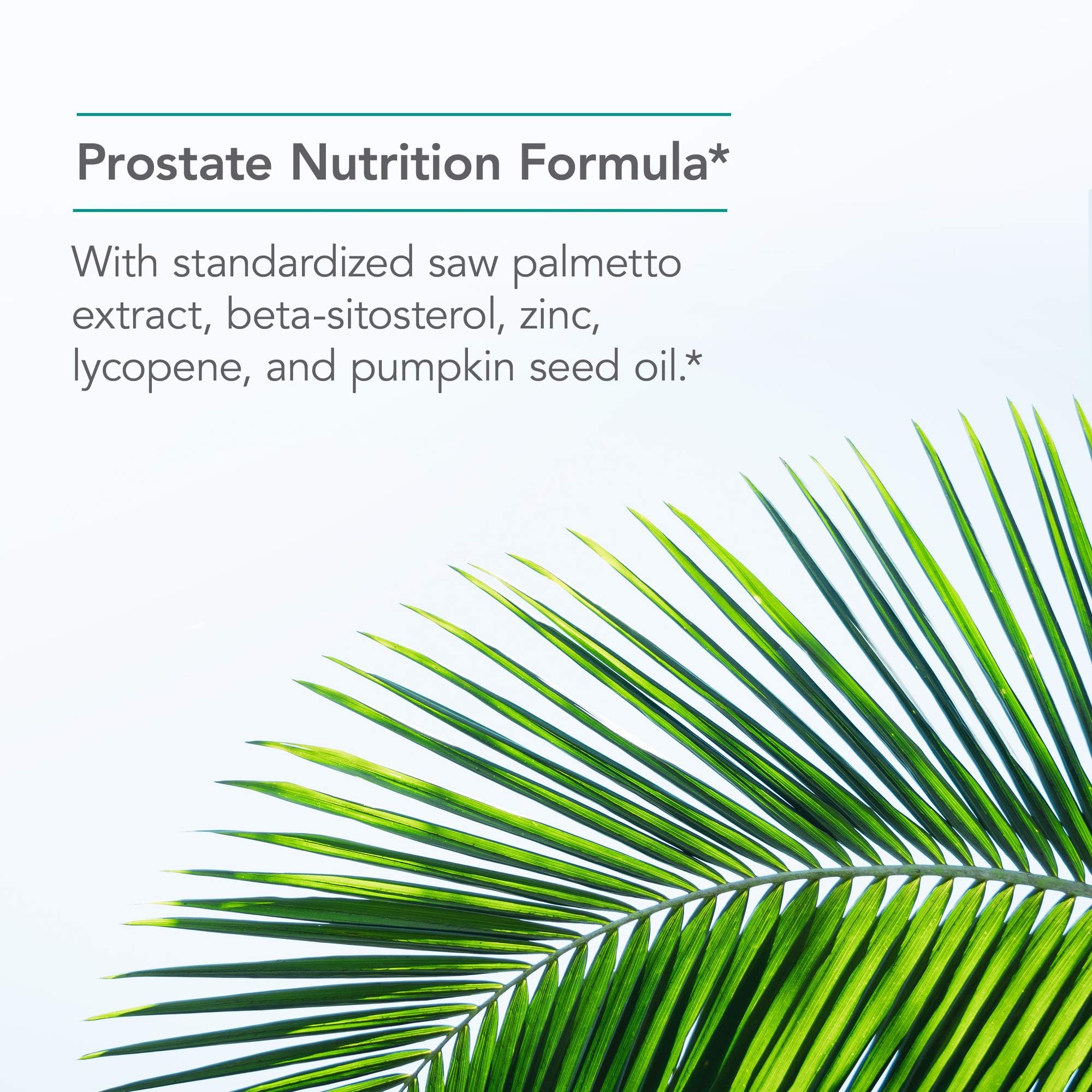 Nutritional label from Nutricology Saw Palmetto Complex Softgels