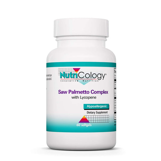 Nutricology Saw Palmetto Complex Softgels bottle, front view