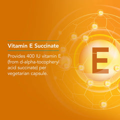 Vitamin E Succinate supplement label and nutrition facts