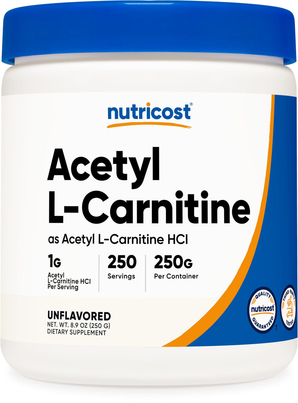 Nutricost Acetyl L-Carnitine (ALCAR) 250 g powder bottle