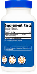 Non-GMO and gluten-free Nutricost Activated Charcoal capsules