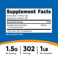 Back label showing ingredients and certifications