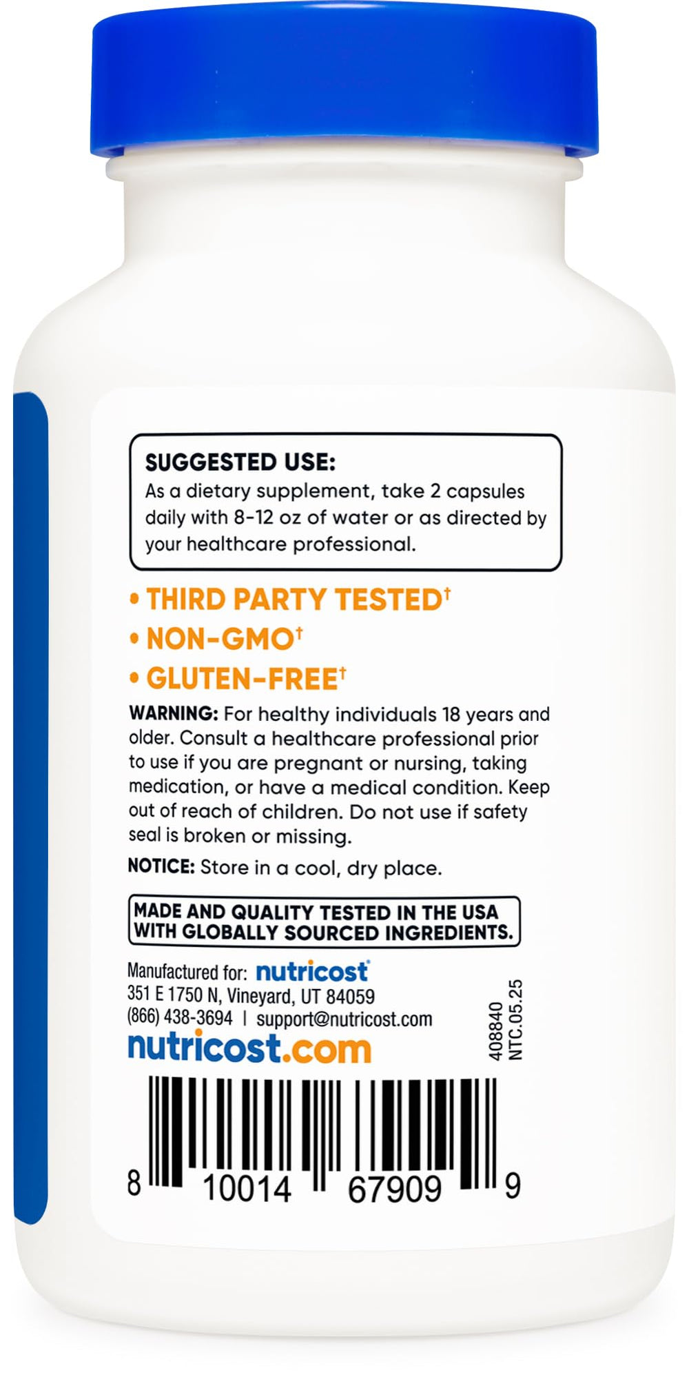 Close-up of agmatine sulfate capsules