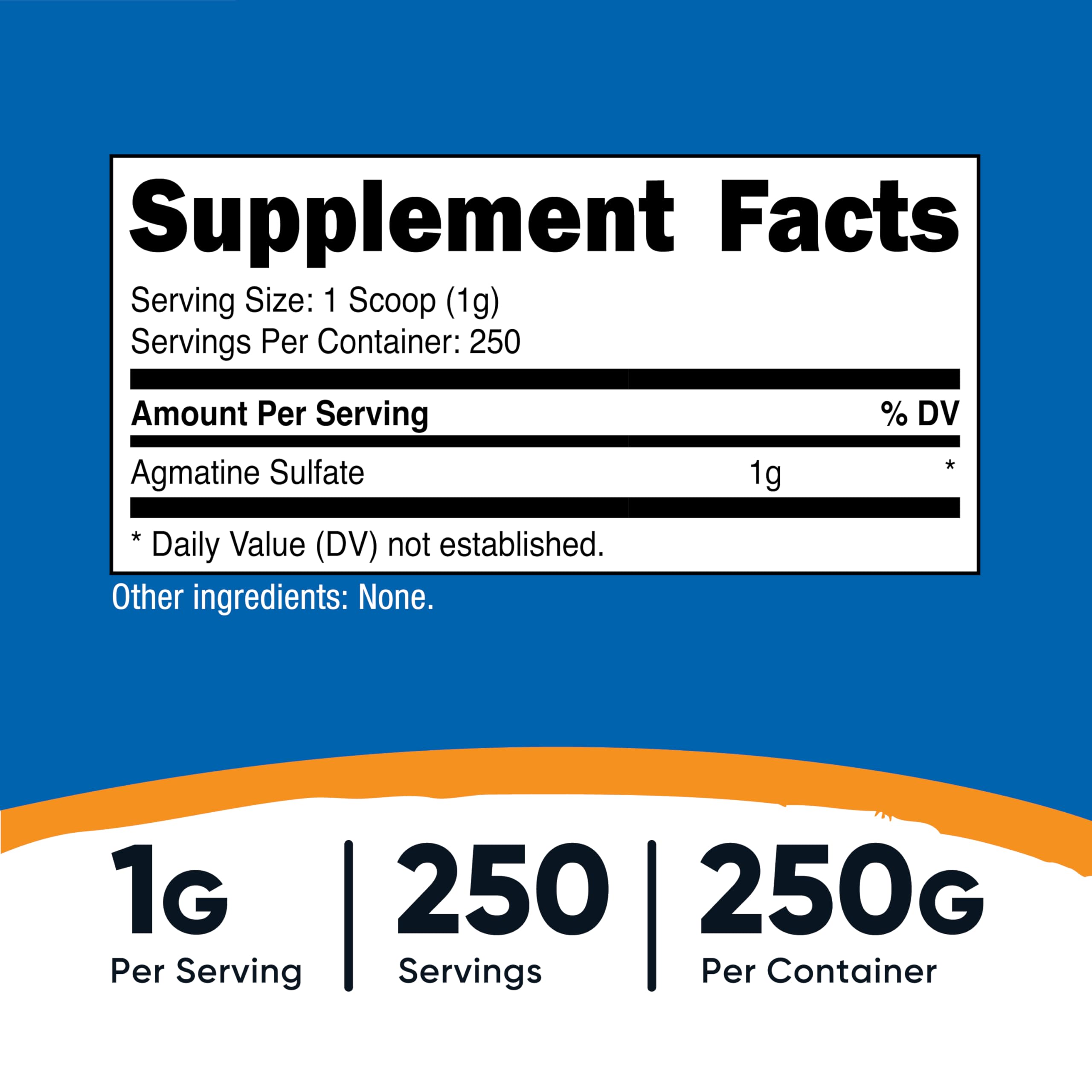 Nutricost Agmatine Sulfate label and packaging