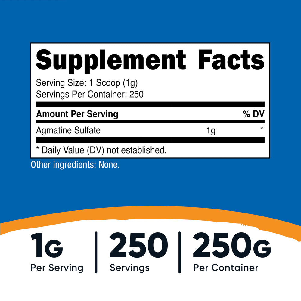 Nutricost Agmatine Sulfate label and packaging