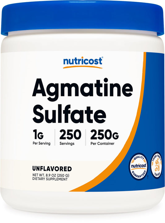 Nutricost Agmatine Sulfate Powder bottle – 250 g