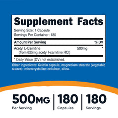 Close-up of Nutricost ALCAR 500mg capsule