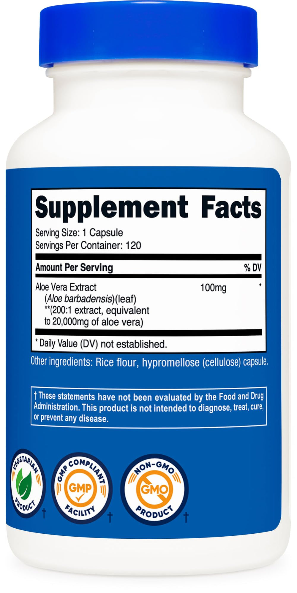 Third-party tested Nutricost Aloe Vera supplement