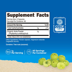 Certified Organic by CCOF label on Nutricost package