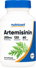 Nutricost Artemisinin 200mg bottle label showing 60 servings