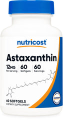Nutricost Astaxanthin 12mg 60 Softgels bottle front